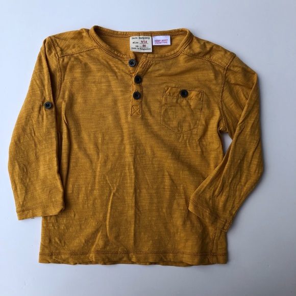 baby boy mustard yellow shirt
